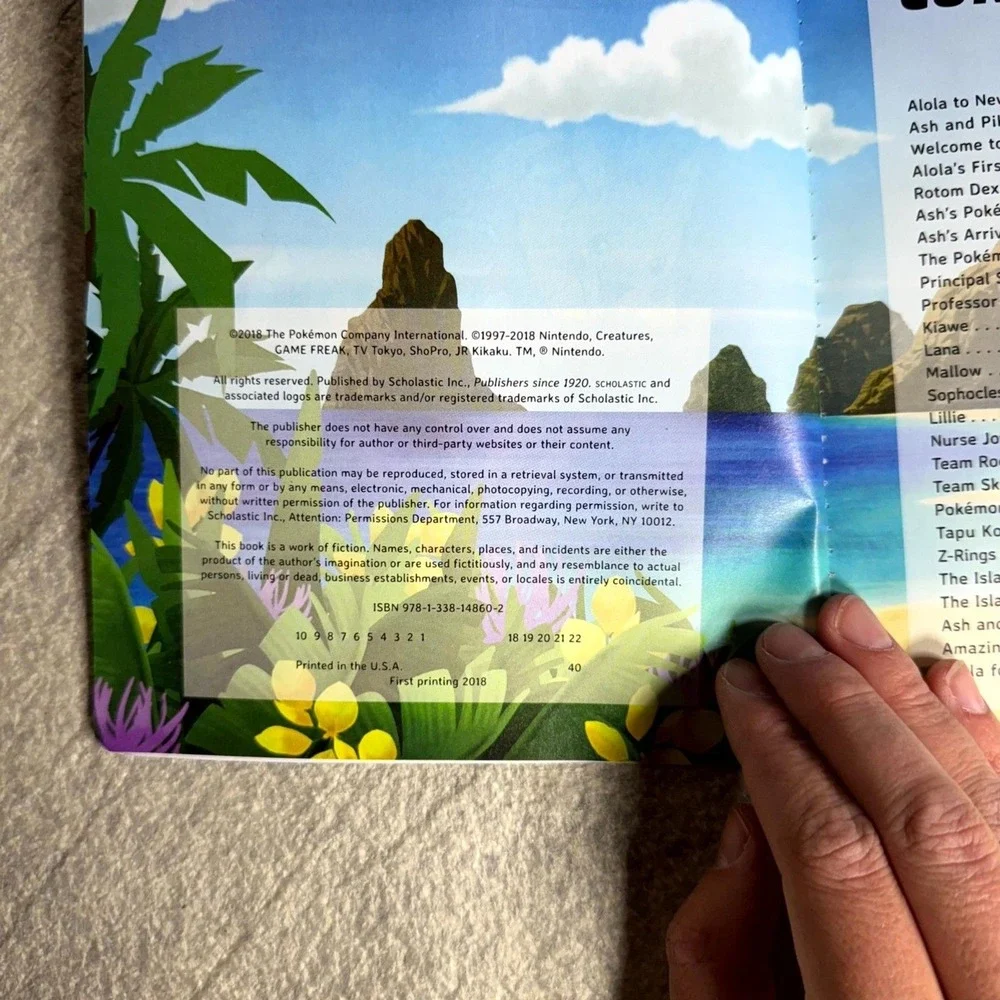 Pokemon‎ Alola Region Adventure Guide book bt Scholastic 2018